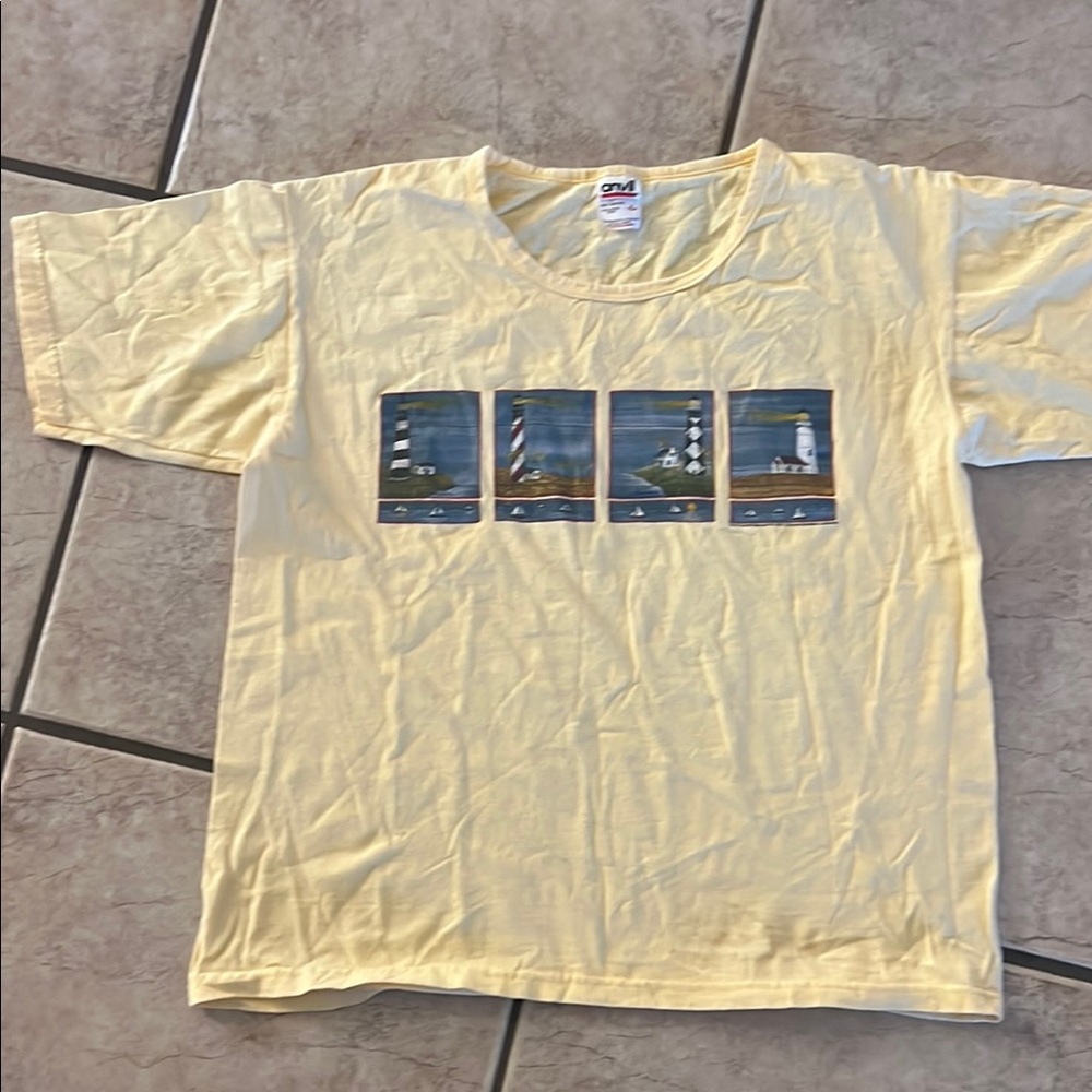 Anvil vintage Soft Yellow T-Shirt